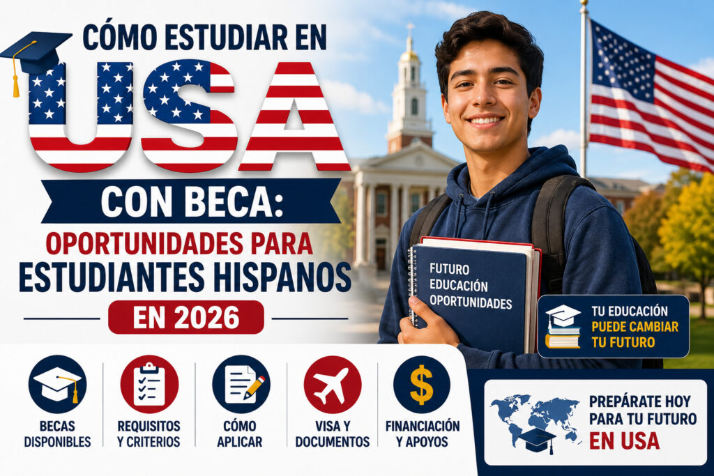 Cómo estudiar en USA con Beca: Oportunidades para Estudiantes Hispanos en 2026