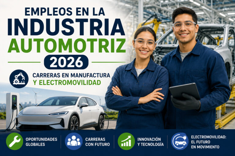 Empleos en la Industria Automotriz 2026 Carreras en Manufactura y Electromovilidad