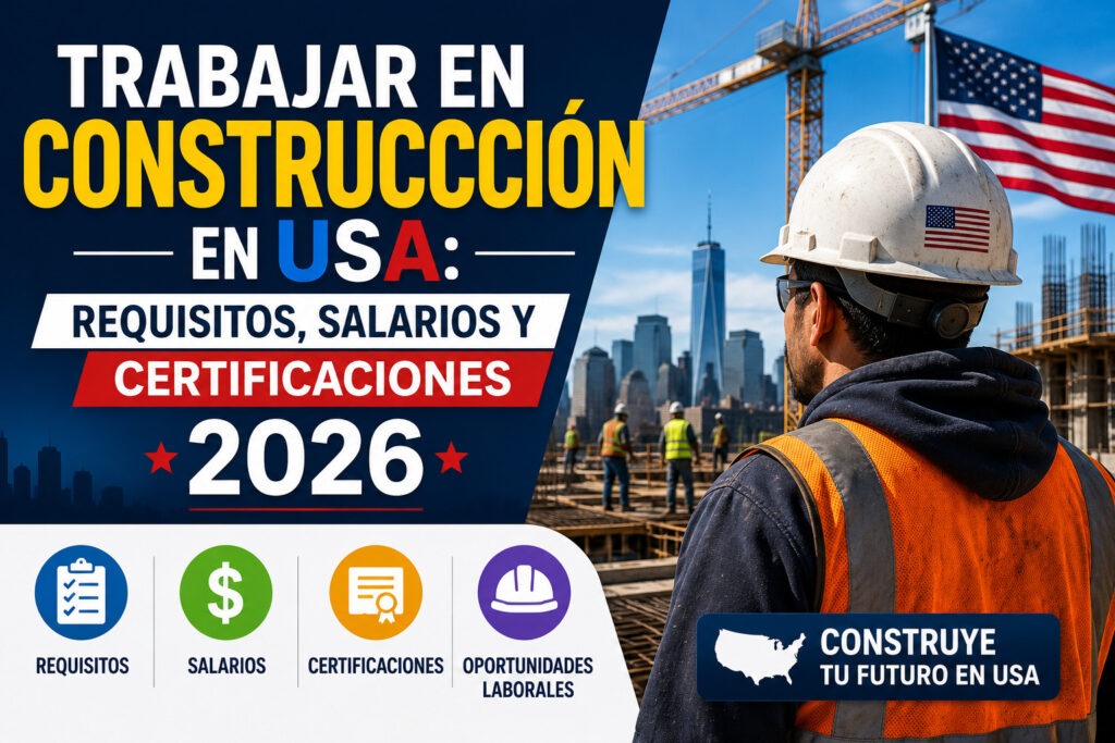 Trabajar en Construcción en USA: Requisitos, Salarios y Certificaciones 2026