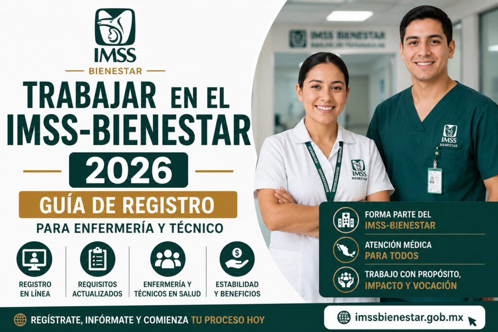 Trabajar en el IMSS-Bienestar 2026: Guía de Registro para Enfermería y Técnico